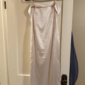 Elegant Cream Satin Dress